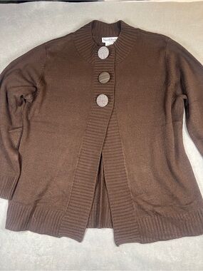 NorthStyle Brown Cardigan XL Grandpacore Academia Statement Buttons